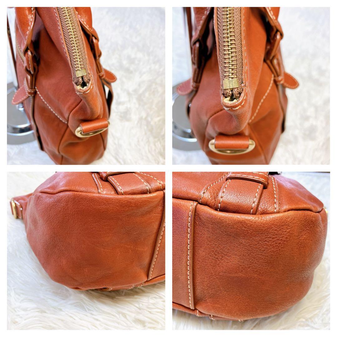 Dakota ダコタ✨本革2wayショルダーバッグ A4可　ブラウン