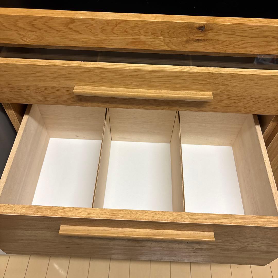オーク材 ウレタン塗装 キッチンボード キッチン収納 食器棚