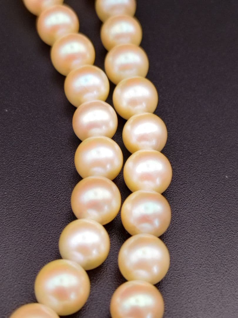 アコヤ本真珠 ロングパールネックレス あこや 照り silver925