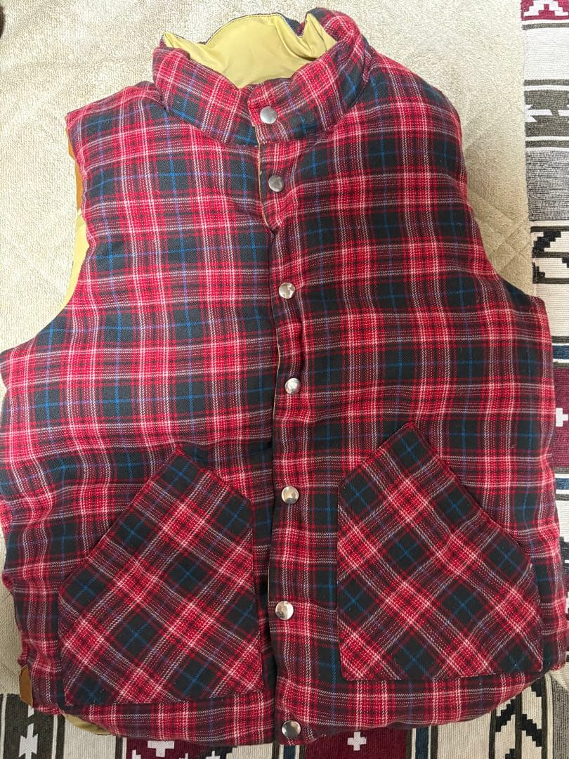 punkandyo beams チェック柄 ダウン ベスト スケーター fti