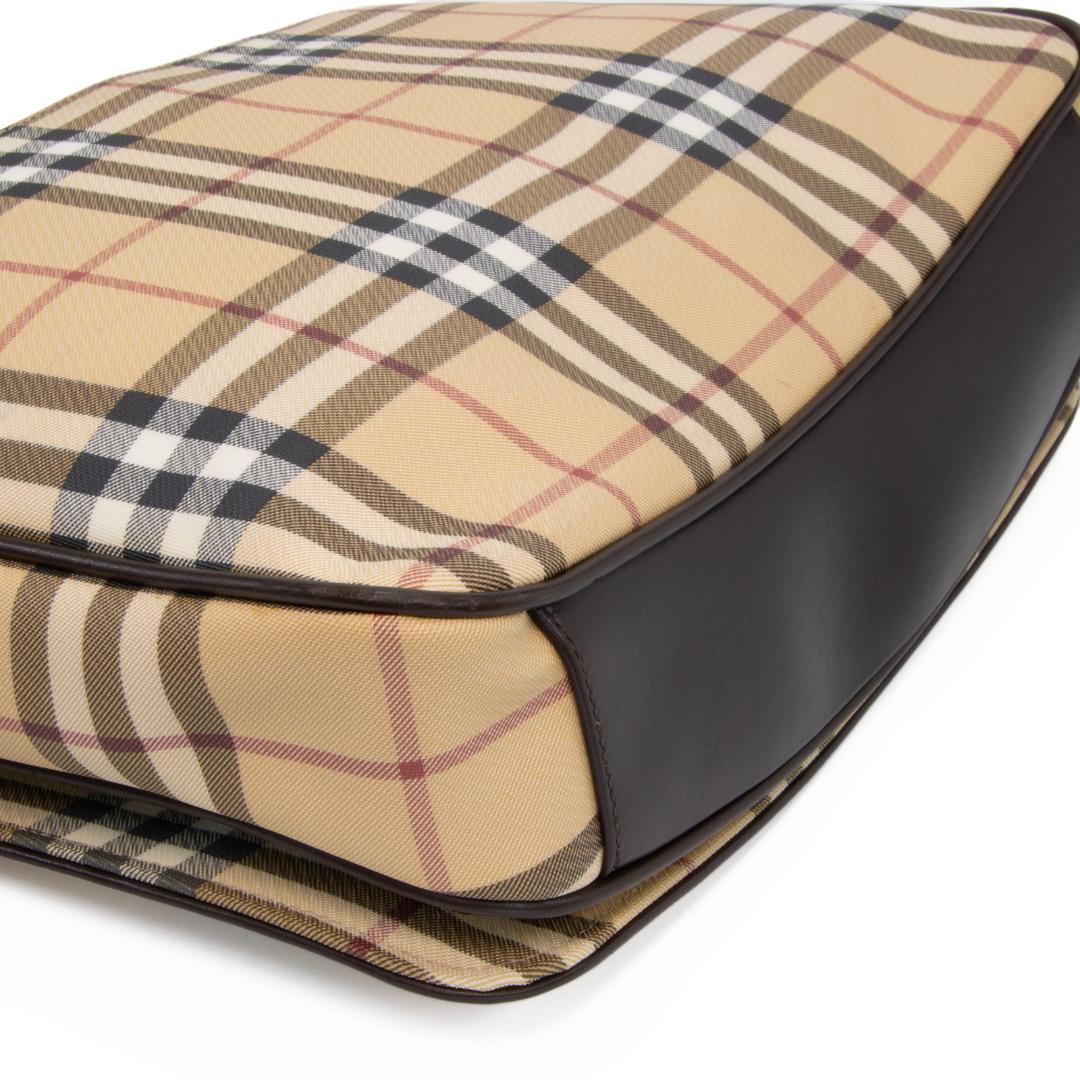 本物 バーバリー ショルダーバッグ メンズ レディース 茶色 斜め掛け チェック