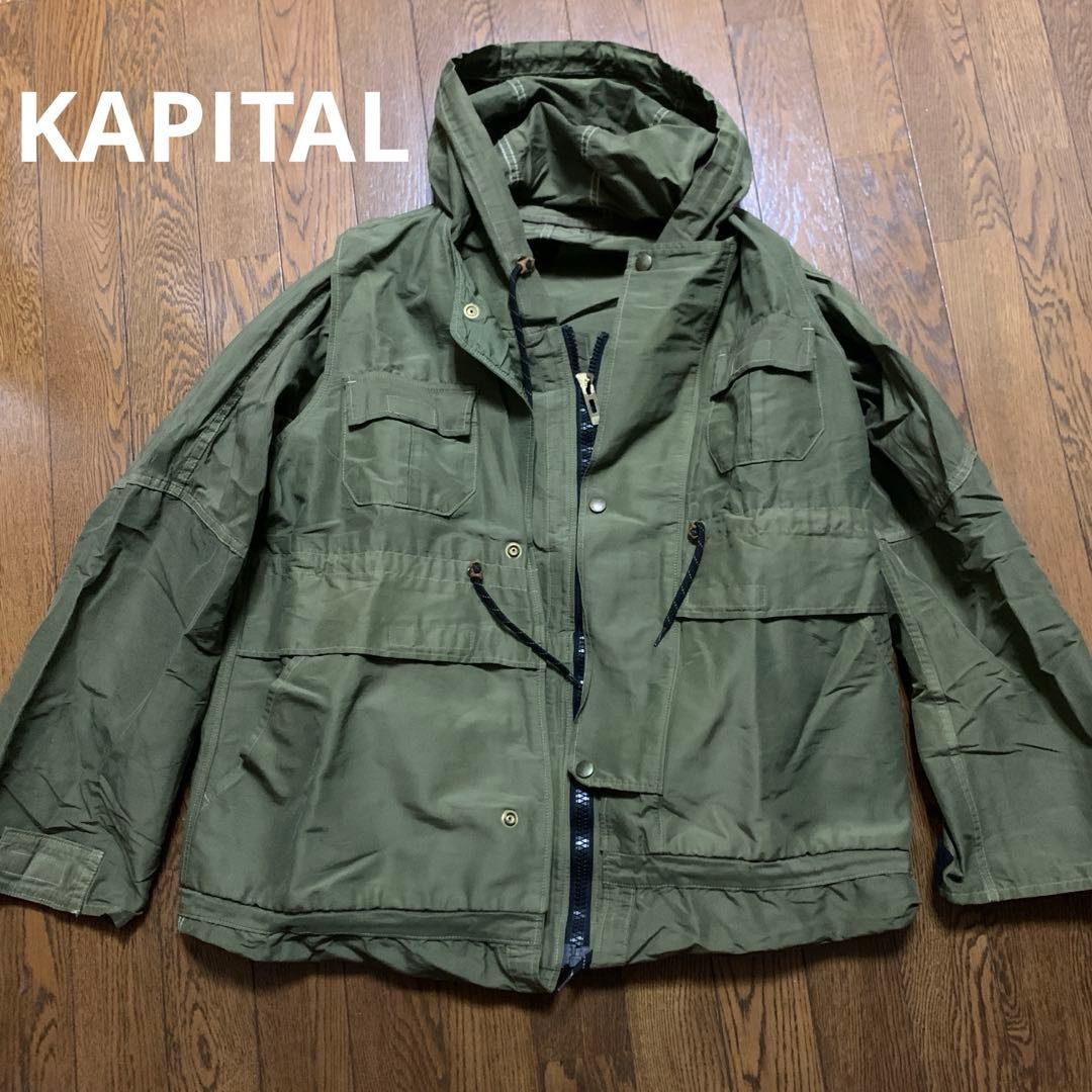 KAPITAL 希少　ミリタリージャケット　カーキ　NAVY タグ　サイズ2