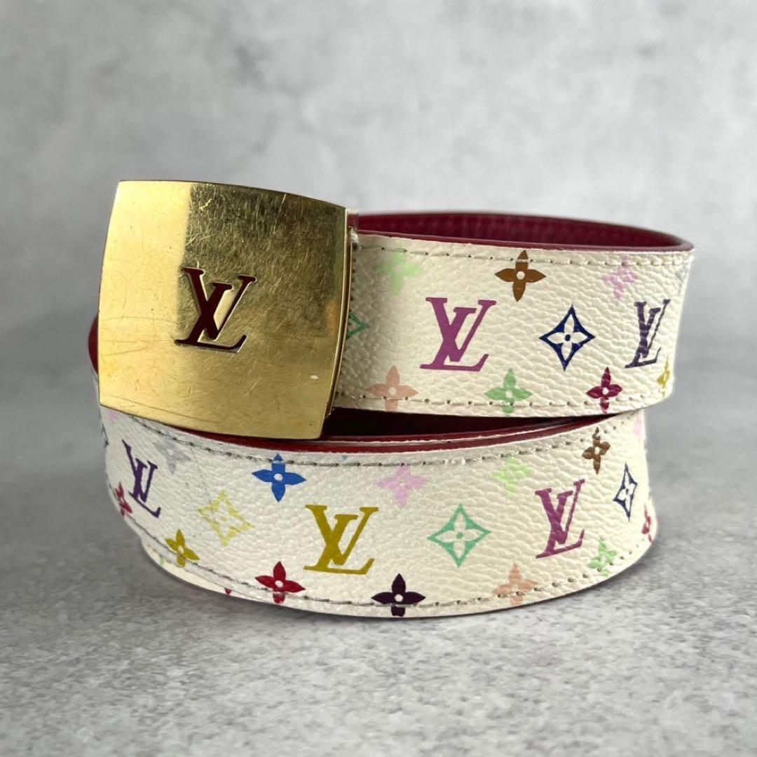 美品 ルイヴィトン サンチュール モノグラム マルチカラー 2way ベルト