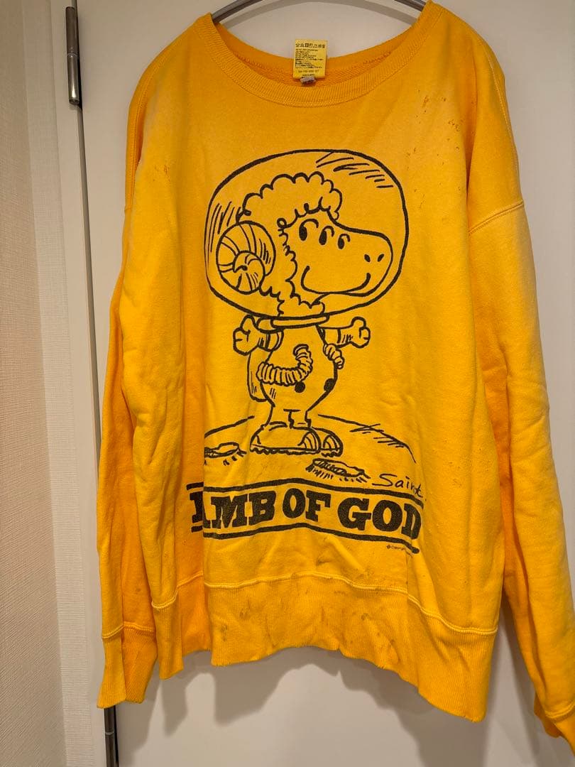 SAINT Mxxxxxxスヌーピー プリント スウェット Lサイズ