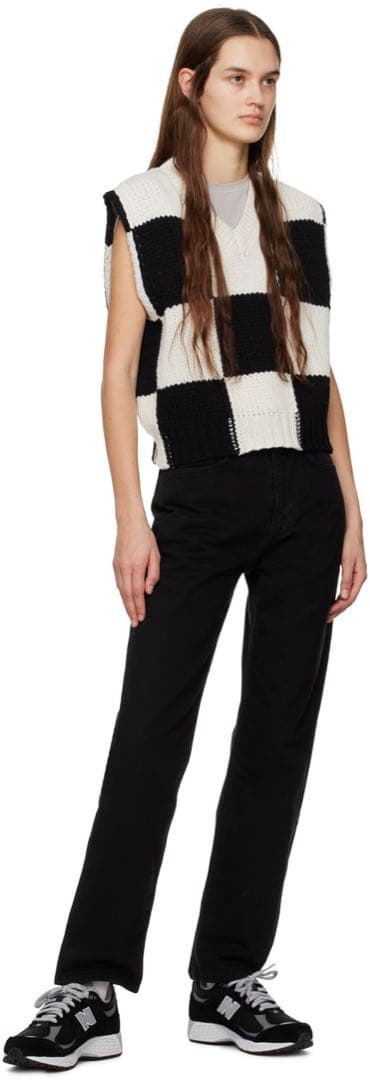 FRAME DENIM 定価6万 市松 チェック ニ　ット ベスト S