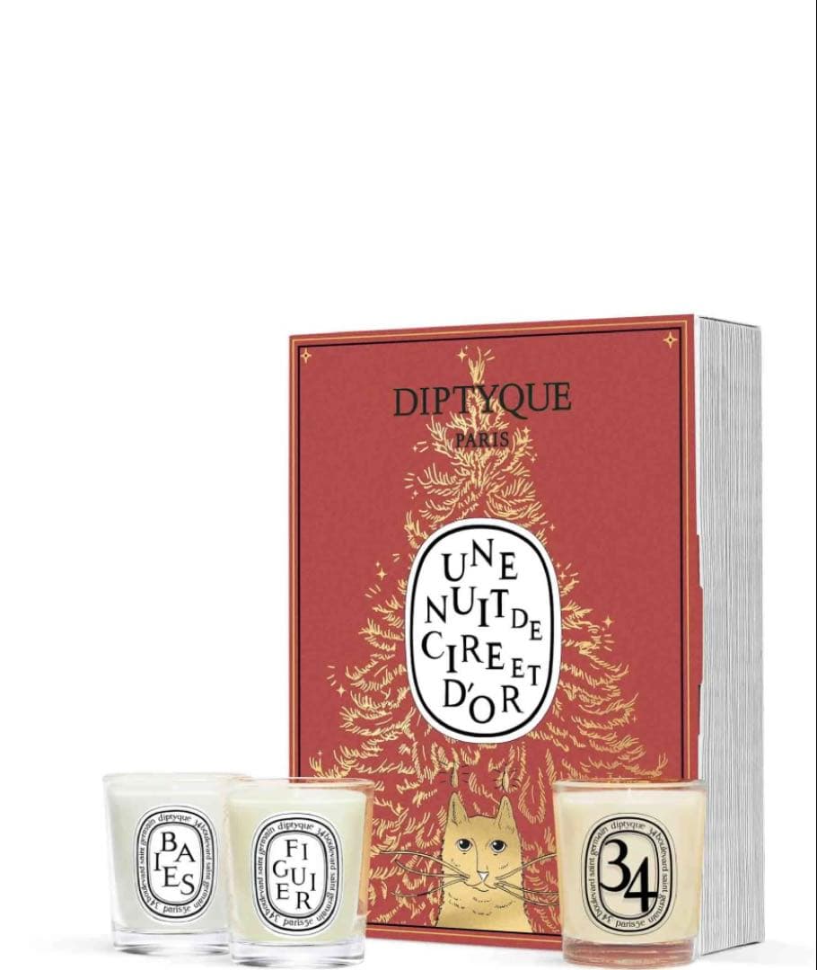 diptyque ミニキャンドルセット サプライズブッククリスマスコフレ