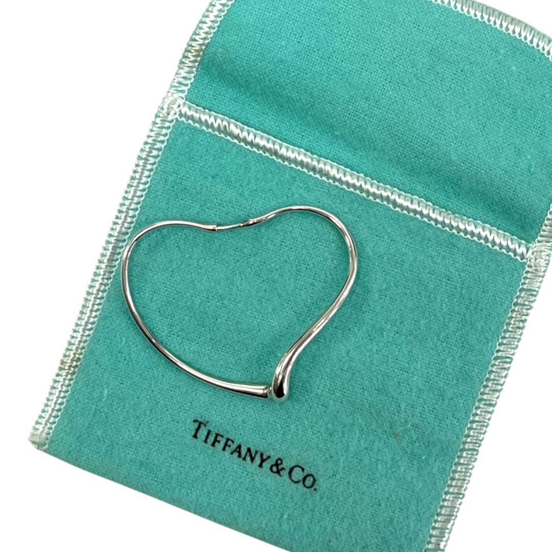 美品 ティファニー オープンハート フープピアス Mサイズ 片耳のみ
