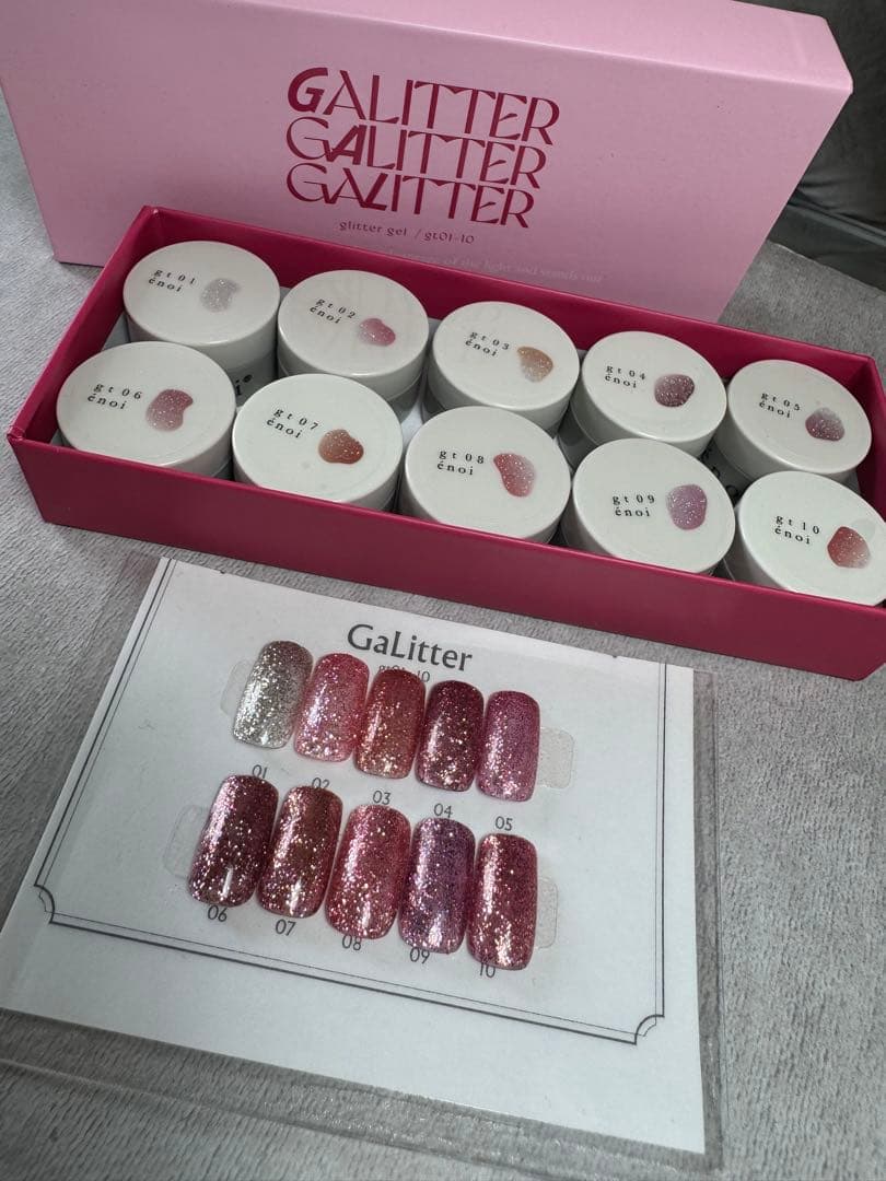 enoi エノイ　ギャリッター　10色セット　チップサンプル付