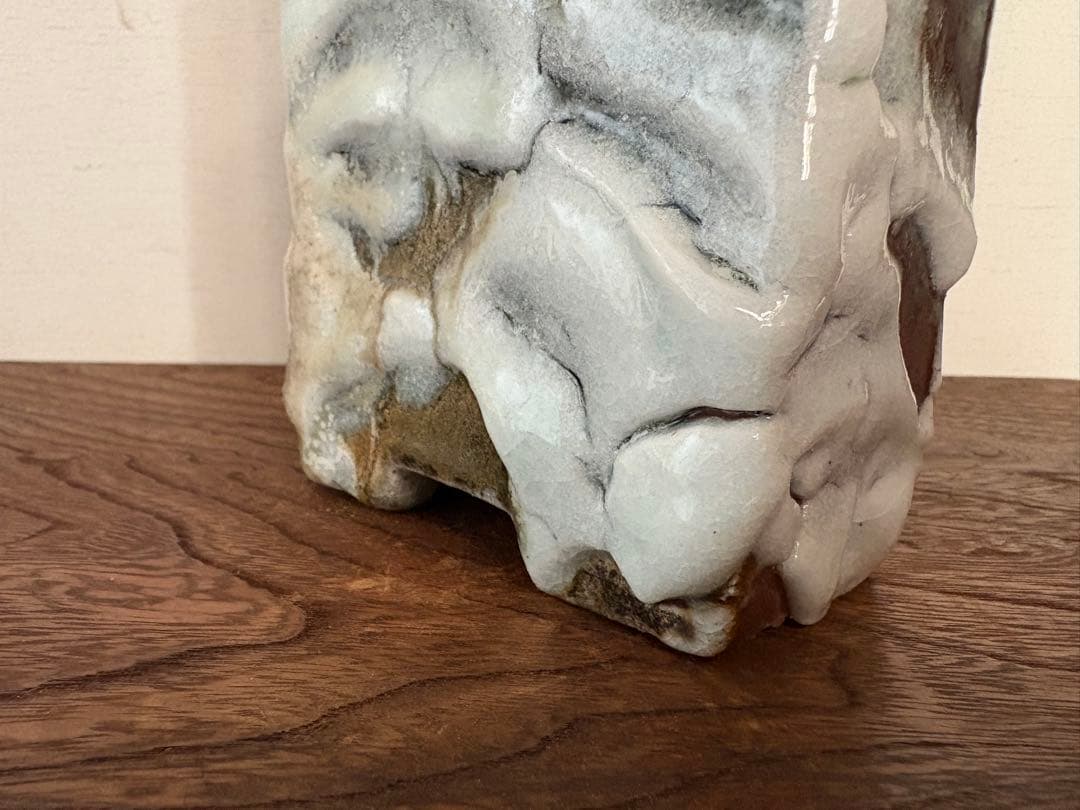 松崎健　灰被耀変志埜扁壷　未使用品　共箱