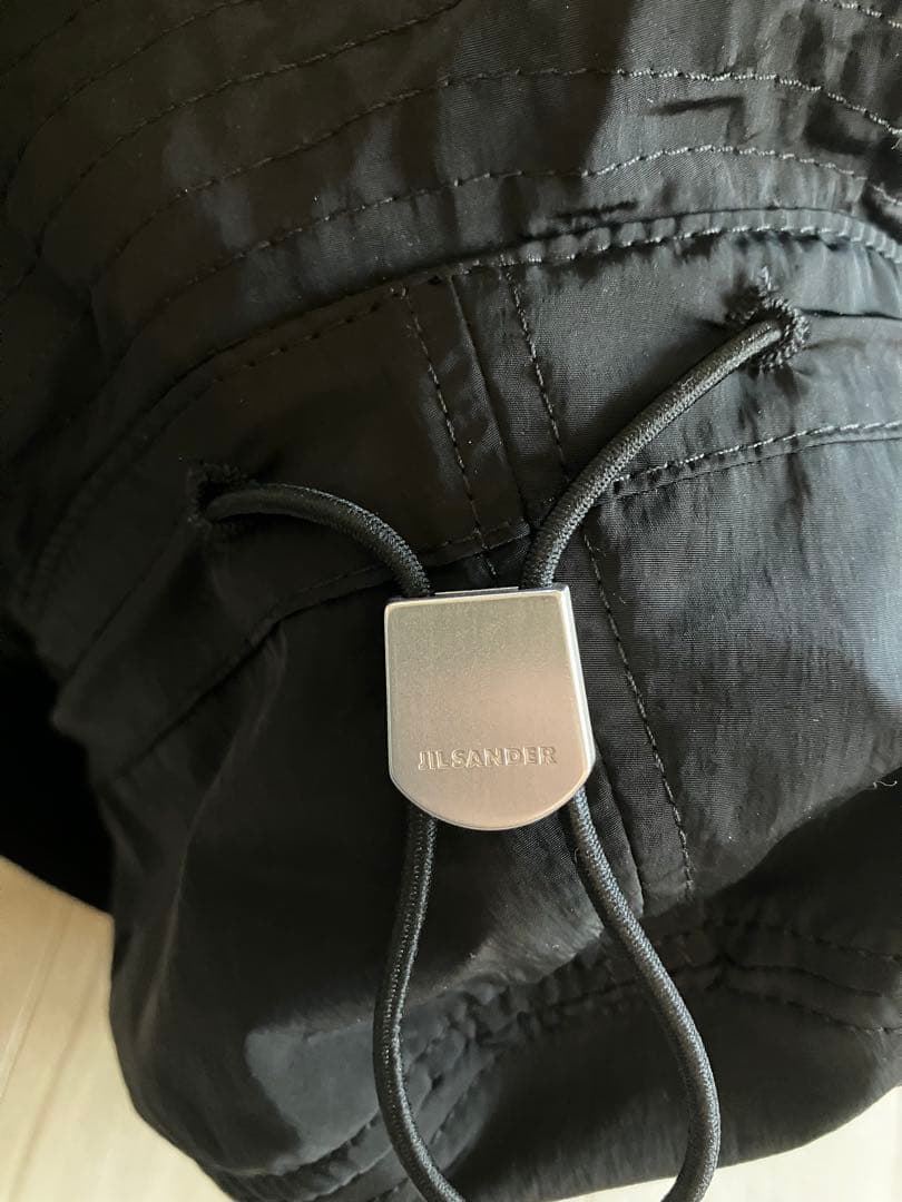JIL SANDER スナップボタン バケットハット黒XL