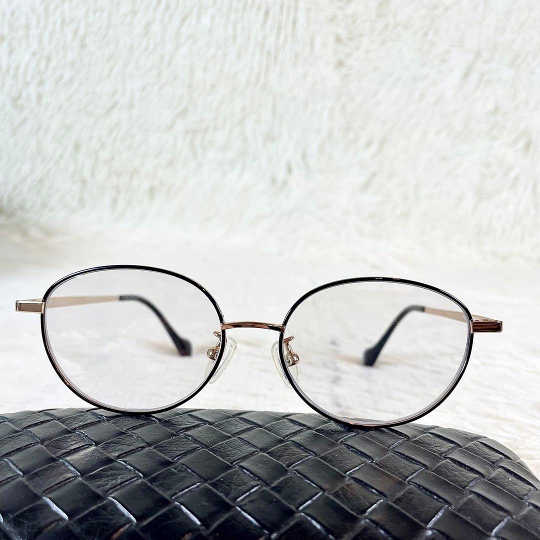 極美品　eyebrella　ブルーライトカットメガネ　EB-34　ブラック