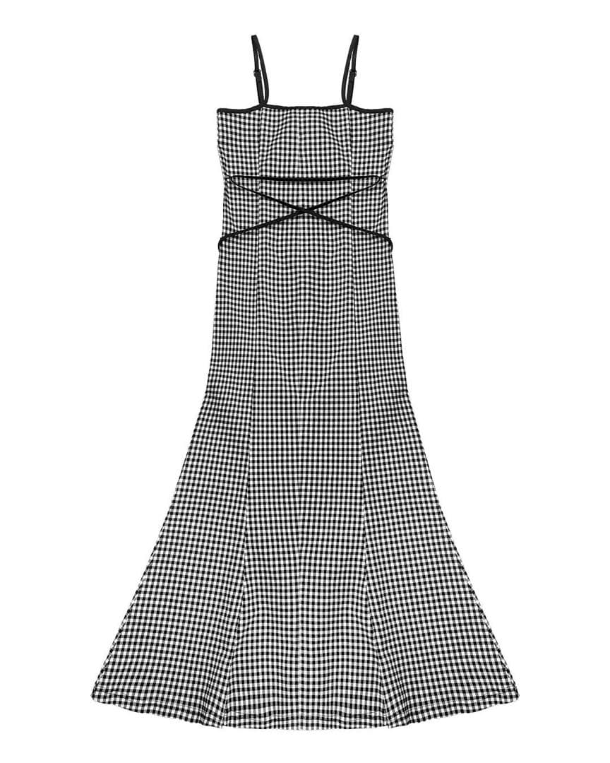 ぬるま湯　シャギーボレロsetギンガムチェックロングワンピ