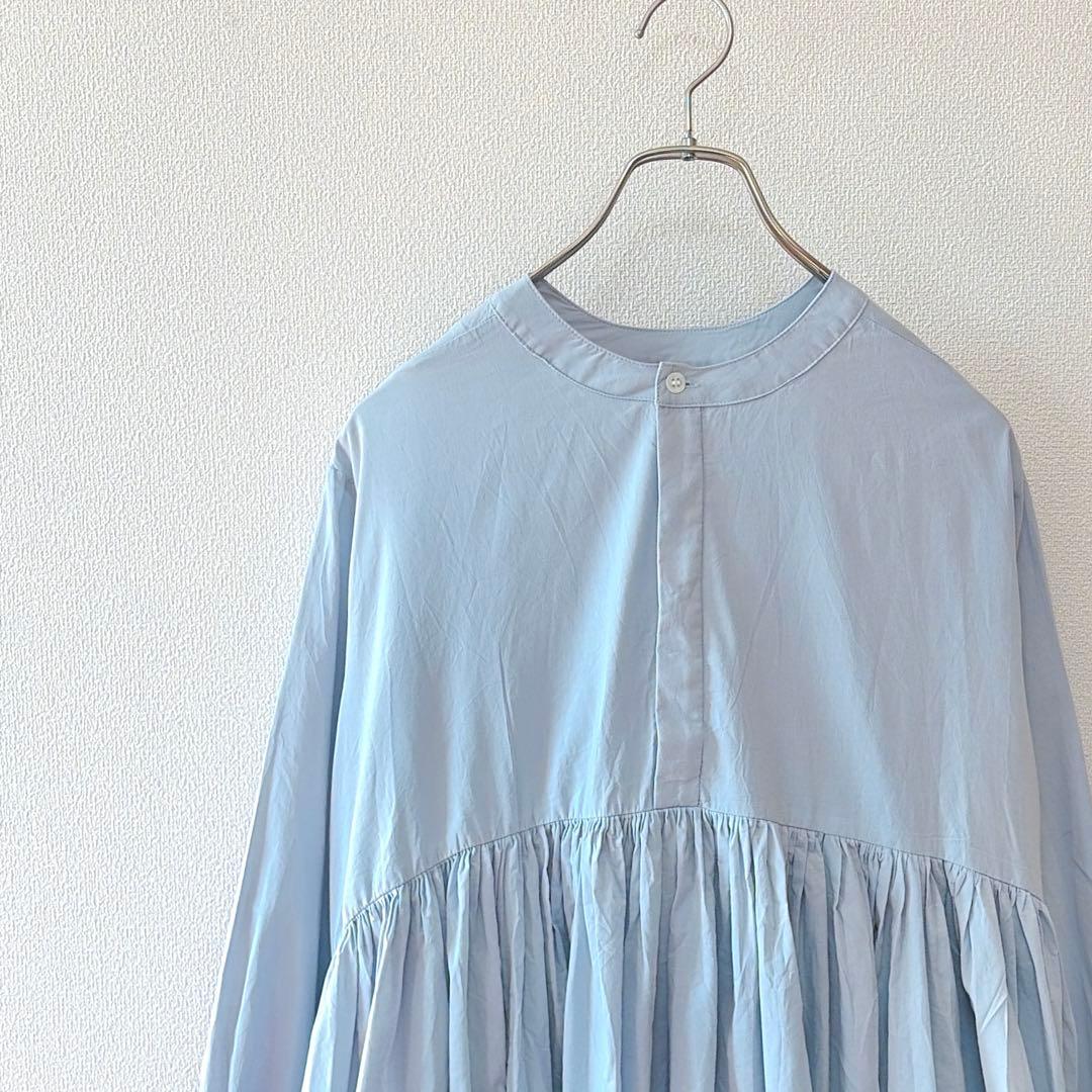 ✨定価約2万円✨ビアズリー　ギャザーチュニック　長袖　コットン100% F