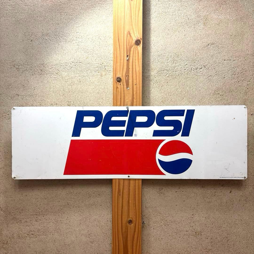 90年代　ペプシコーラ　まメタル　看板　StoutSign ガレージ　USA
