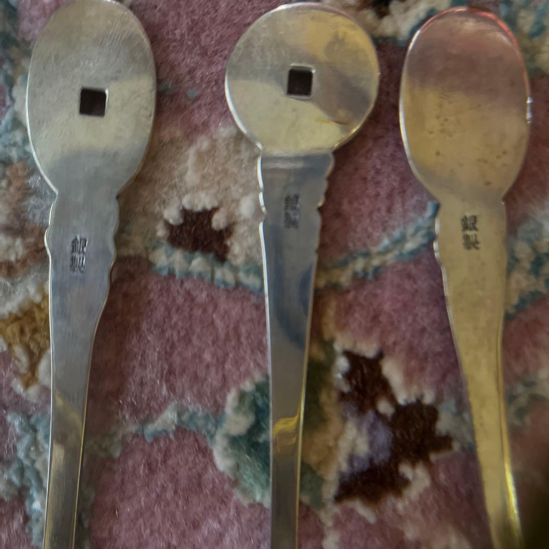 銀製デミタススプーン6本　日本製