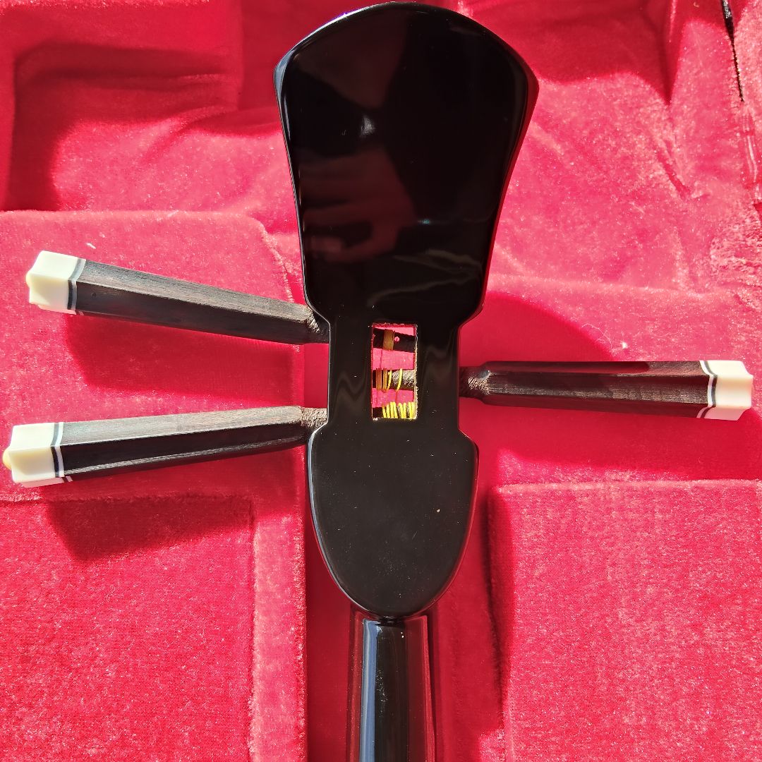 沖縄三線 蛇皮柄 人工皮 ハードケース付き 伝統楽器 さんしん 民族楽器 初心者