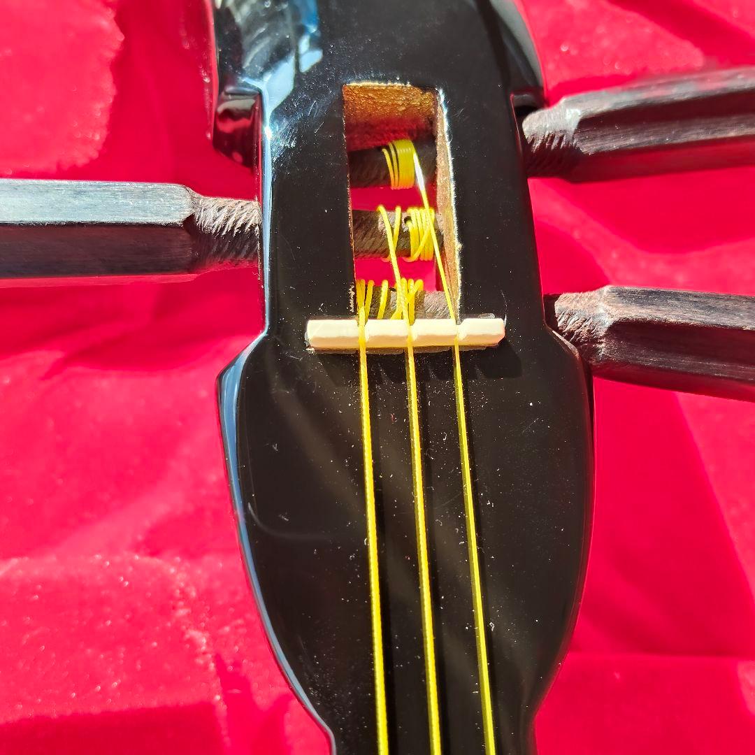 沖縄三線 蛇皮柄 人工皮 ハードケース付き 伝統楽器 さんしん 民族楽器 初心者