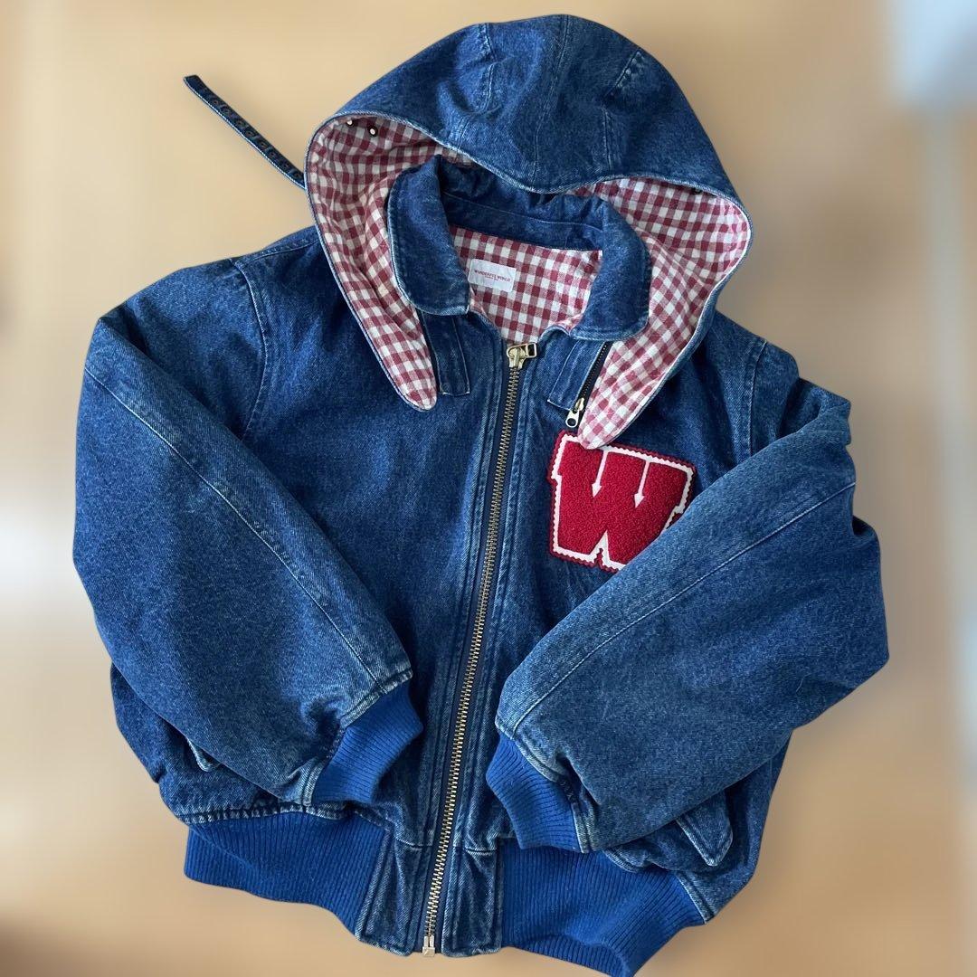 カネコイサオ　ワンダフルワールド　ワッペン付き　ブルゾン