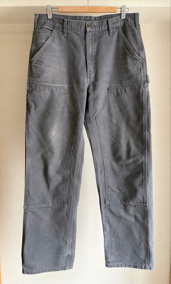 CarharttダブルニーグレーB136 GVL W33L32