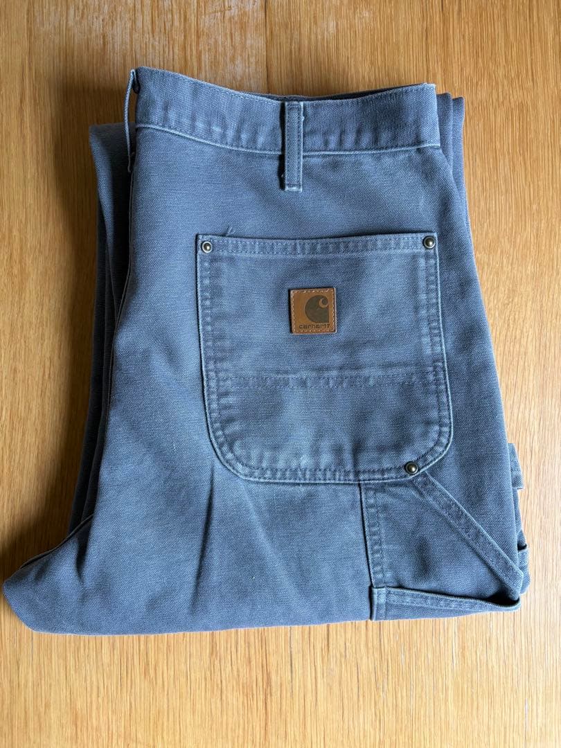 CarharttダブルニーグレーB136 GVL W33L32