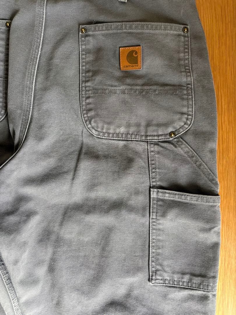 CarharttダブルニーグレーB136 GVL W33L32