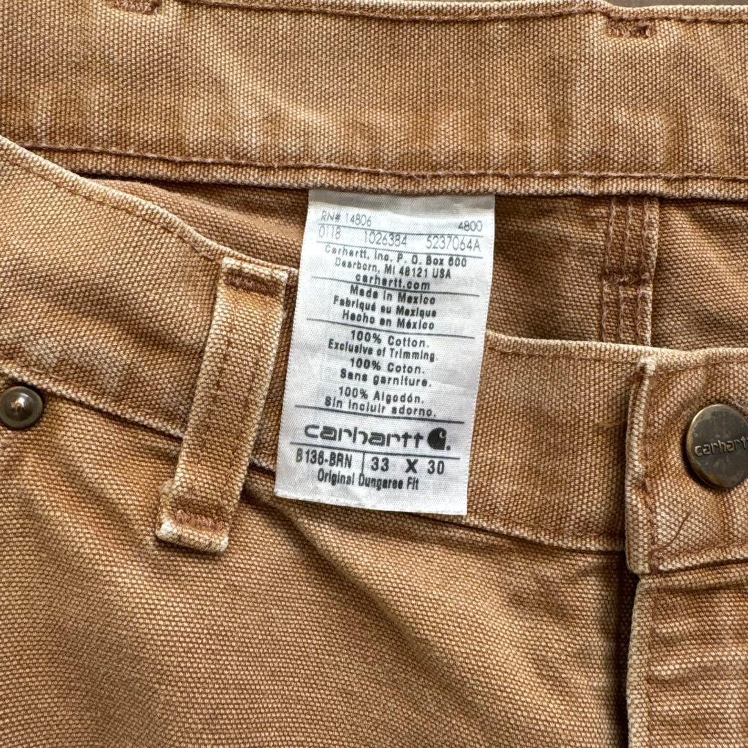 カーハート Carhartt ダブルニー フェード ボロ ダメージw33