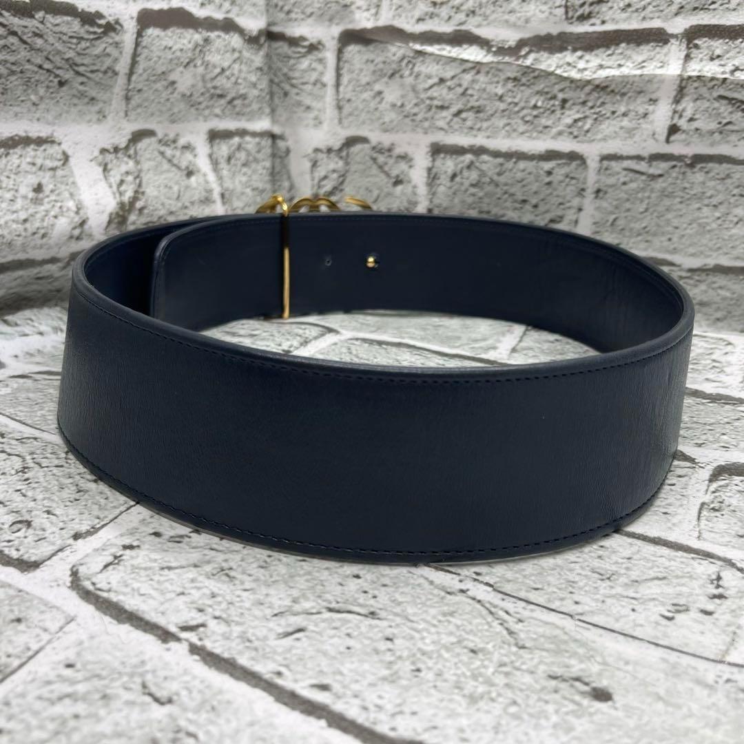 希少袋付き✨ロエベ ベルト アナグラム タッセルモチーフ 幅広 本革 75サイズ