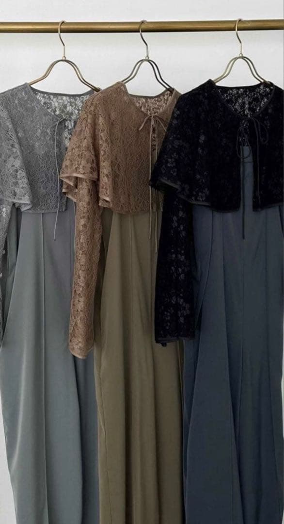 9★新品タグ付き★ドリードール　レースボレロパンツドレス モカ