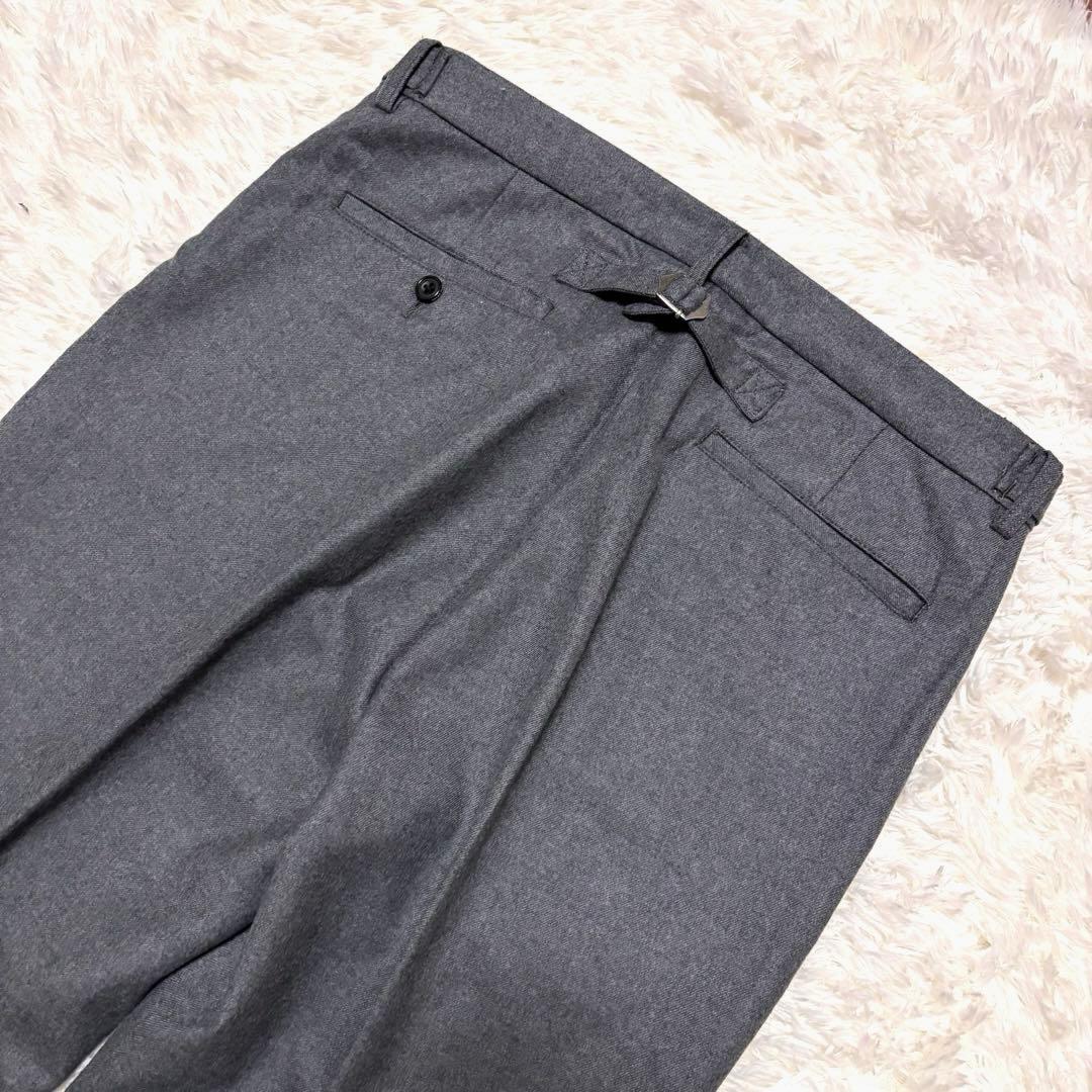極美品✨BEAMS +　フランネル　スラックス　シンチバック　サイドアジャスター