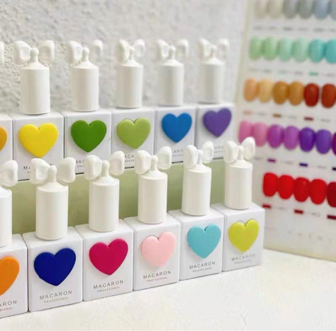 【58色セット】MACARON ジェルネイル＋ネイルシール付き／プロ用にも