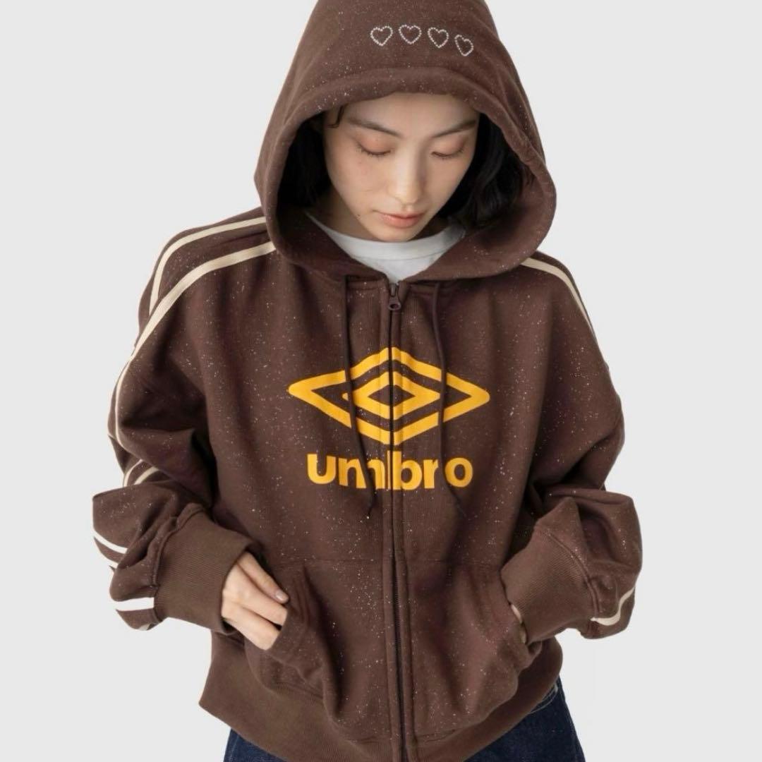 最終値下げ！UMBRO × Casselini ロゴジップパーカー ブラウン