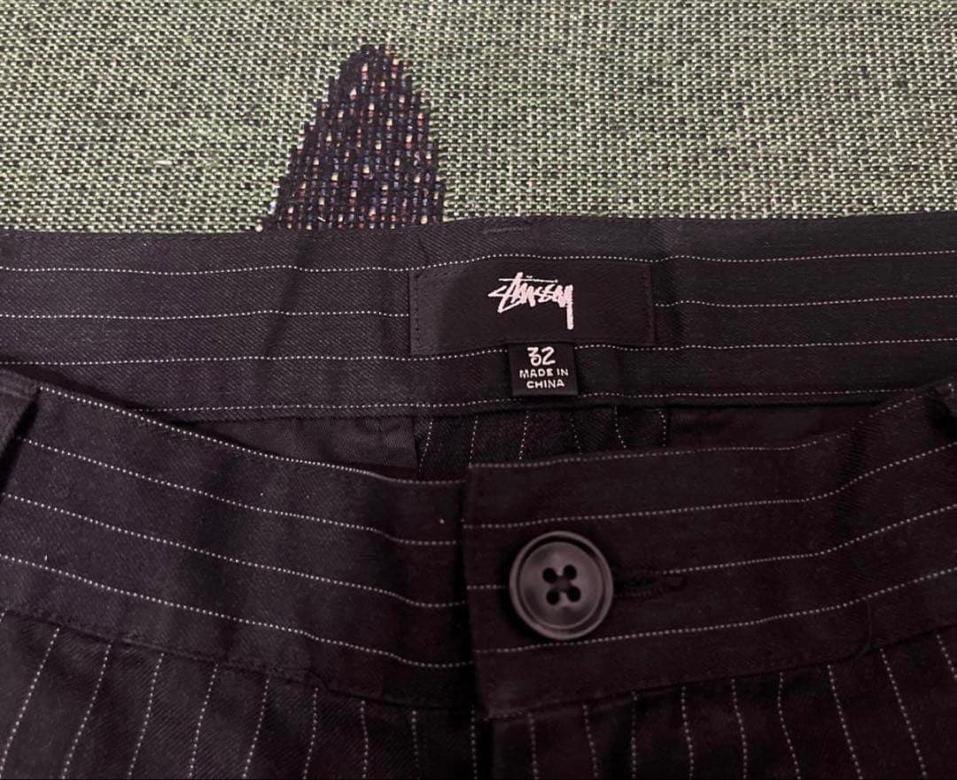 パンツ stussy striped volume pleated trouser 32