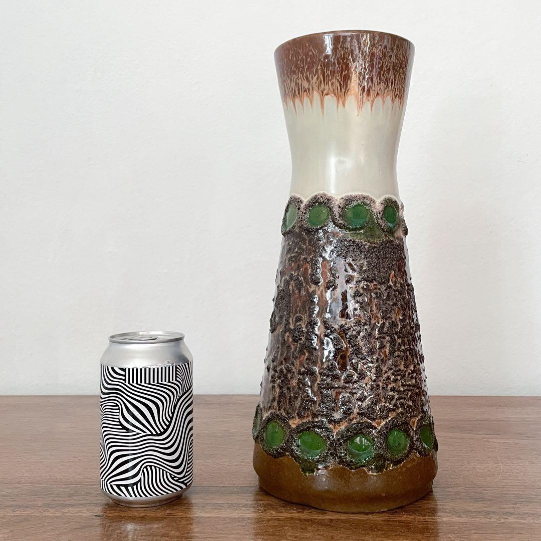 【東ドイツ Strehla大きな花瓶】fat lavaミッドセンチュリー 297