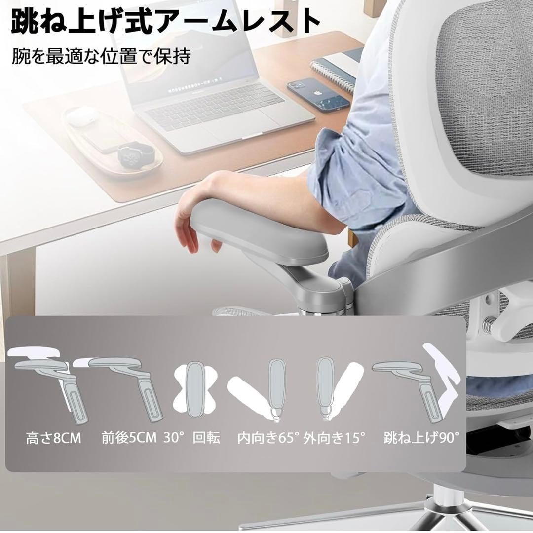 オフィスチェア 椅子 疲れない ワークチェア デスクチェア 人間工学 前後調整