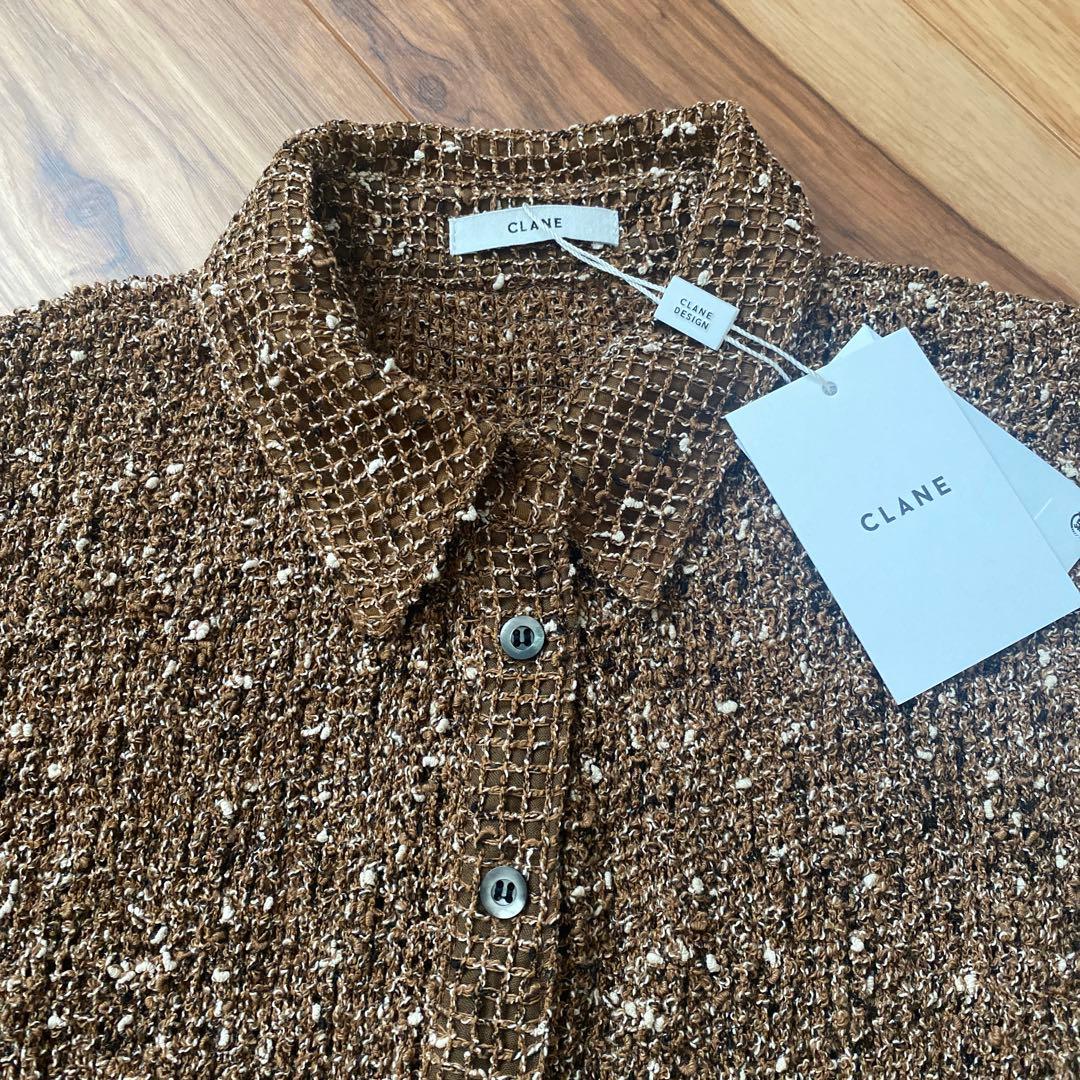 CLANE ブラウン ニットカーディガン