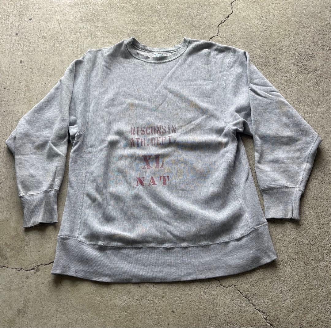 80s チャンピオン スウェット前期 ステンシル ビンテージ 襤褸