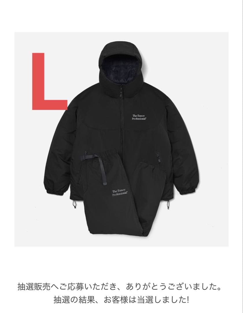 ENNOY PADDED NYLON SET UP (BLACK)サイズL