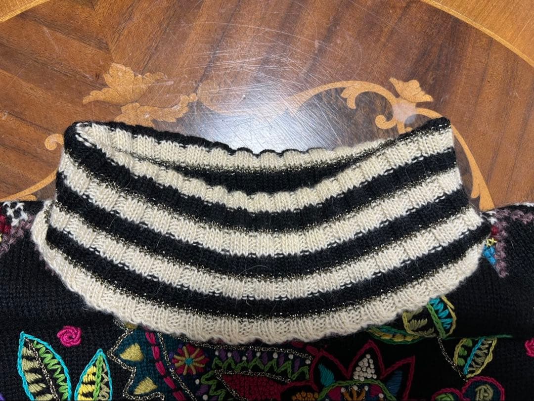 ◆FICCE(フィッチェ) ヨシユキコニシ ペイズリー柄 ハンドニット/美品◆