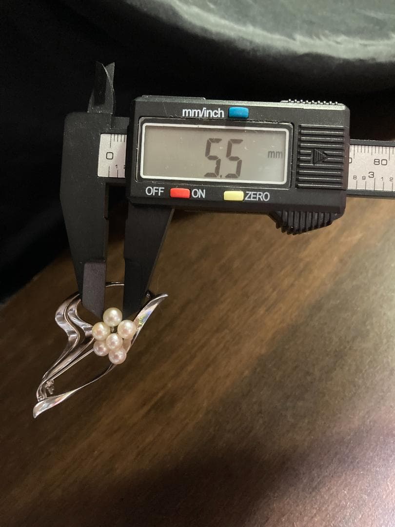 MIKIMOTO ミキモト パール 真珠 6粒 ブローチ シルバー 925