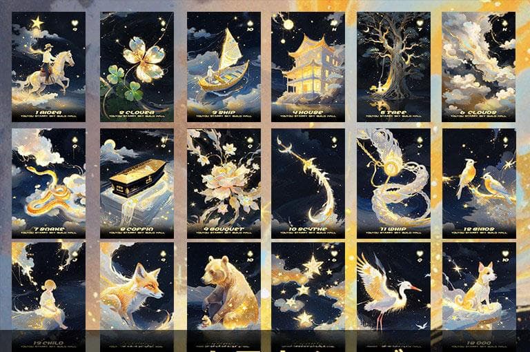 【正規品ルノルマンカード】海外インディーズ✨ケース付き✨美しい銀河の光のデッキ