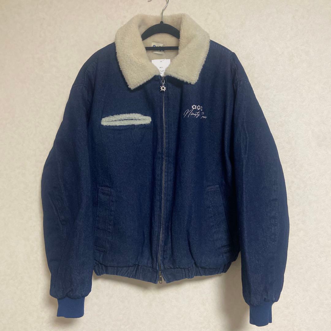 ジャケット・アウター 9090 Bullet Logo Boa Denim Jacket M