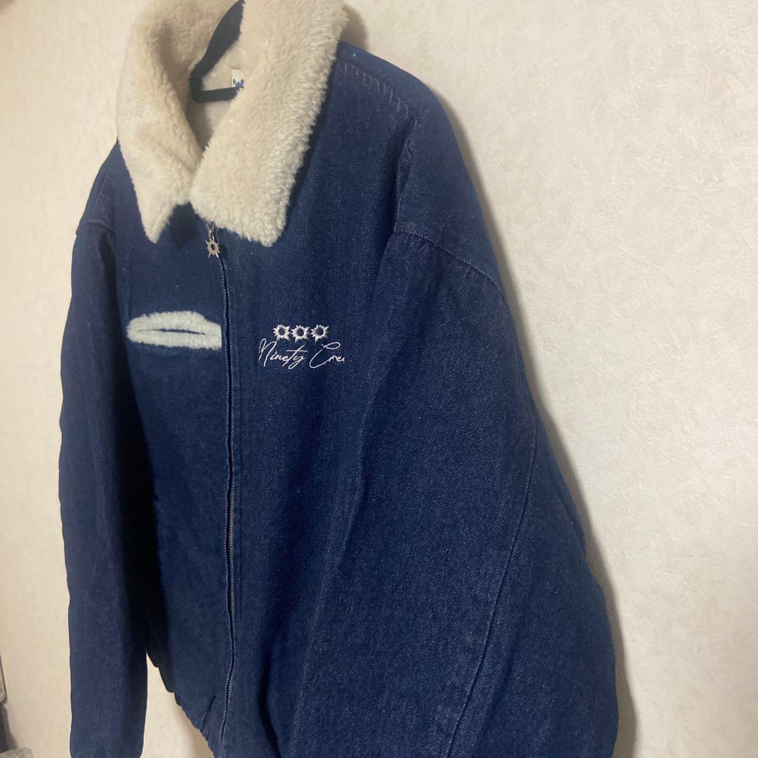 ジャケット・アウター 9090 Bullet Logo Boa Denim Jacket M