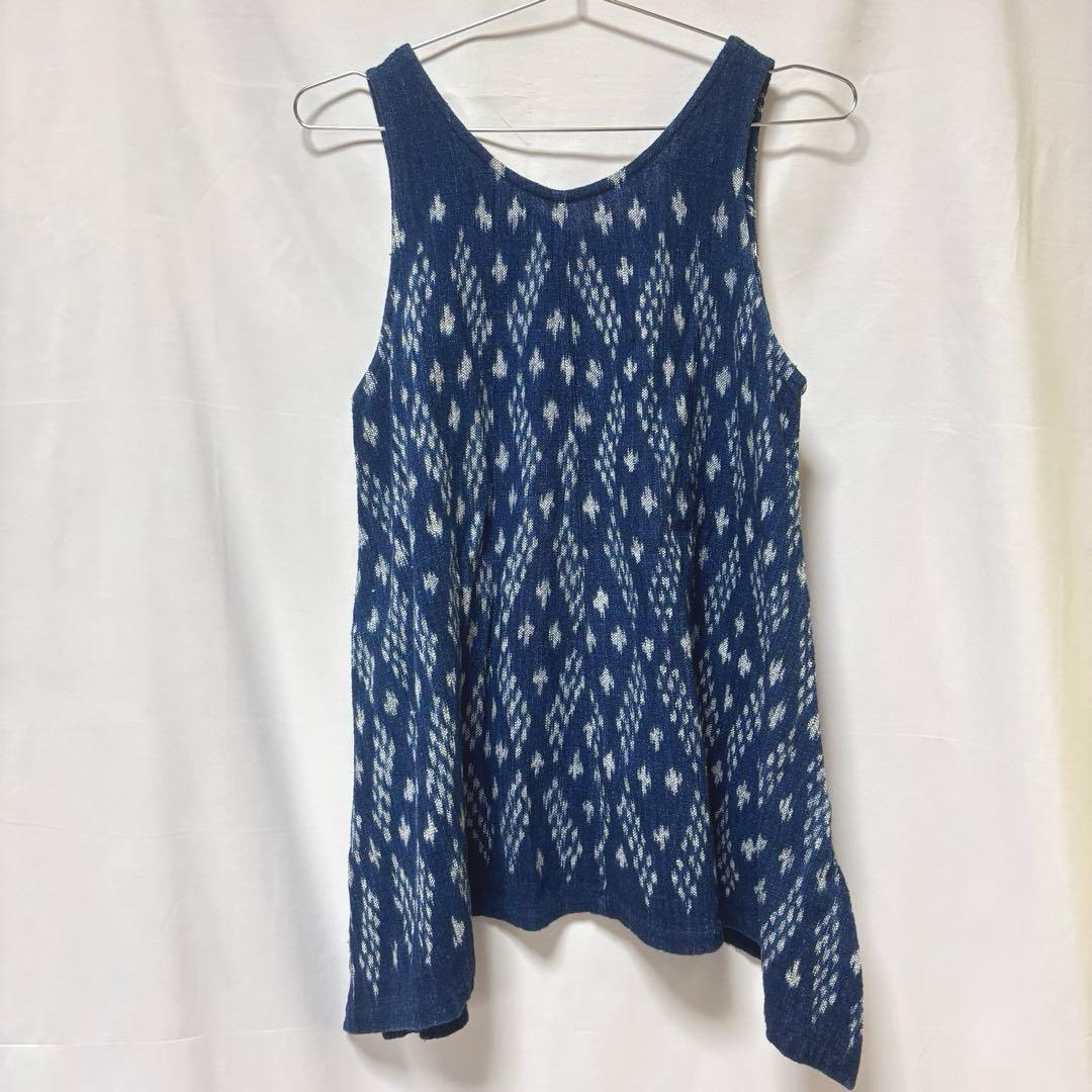 うさとの服　インディゴ　藍染　タンクトップ　チュニック　F