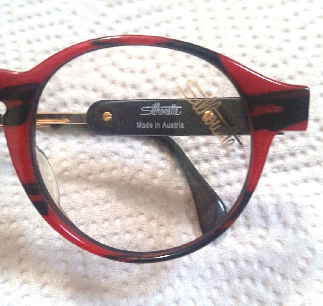 アンティーク メガネ シルエット セルフレーム 未使用品