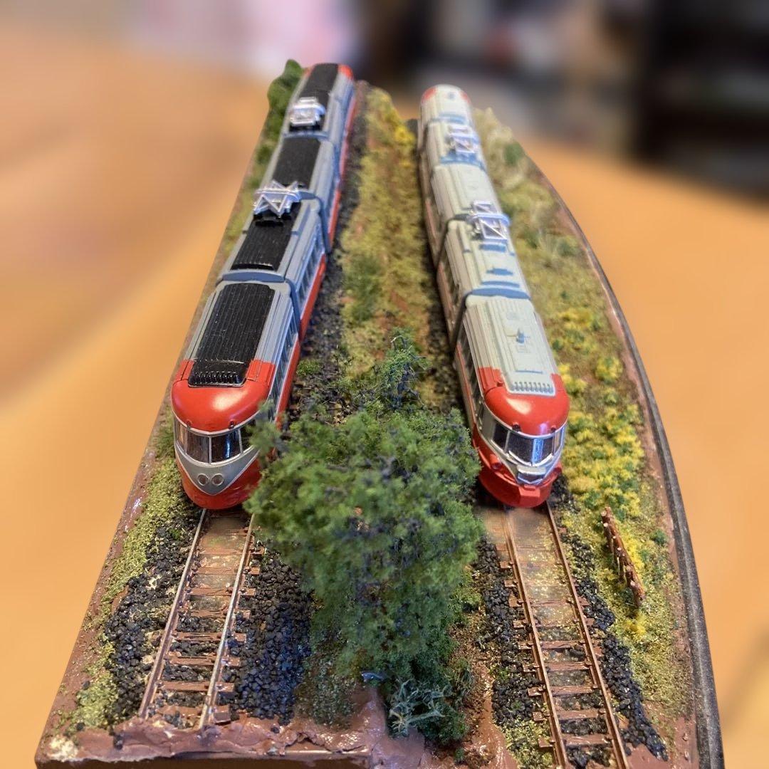 小田急ロマンスカー3000系Nゲージ鉄道模型 ジオラマ