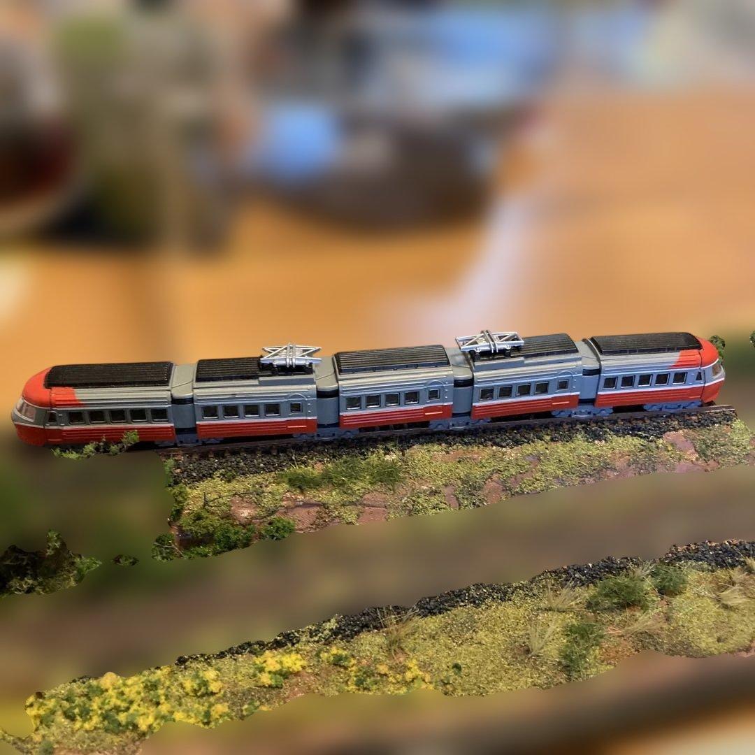 小田急ロマンスカー3000系Nゲージ鉄道模型 ジオラマ