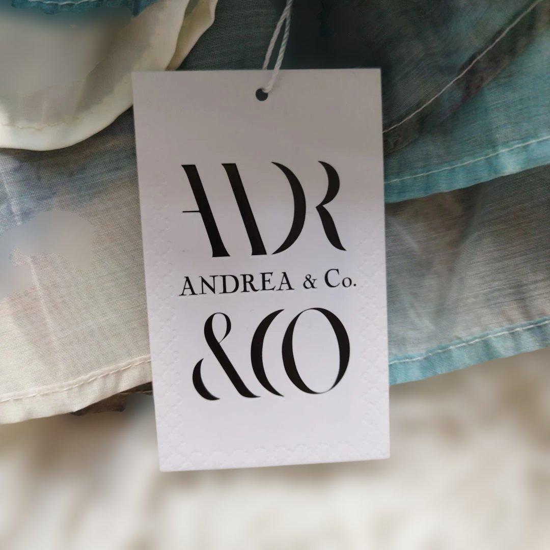 タグ付✨ANDREA&Co. 水彩アートティアードワンピース ホワイト F