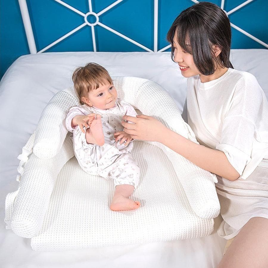ベビーベッド 白 折り畳み ベッドインベッド 携帯型 添い寝 出産祝い 洗濯可能