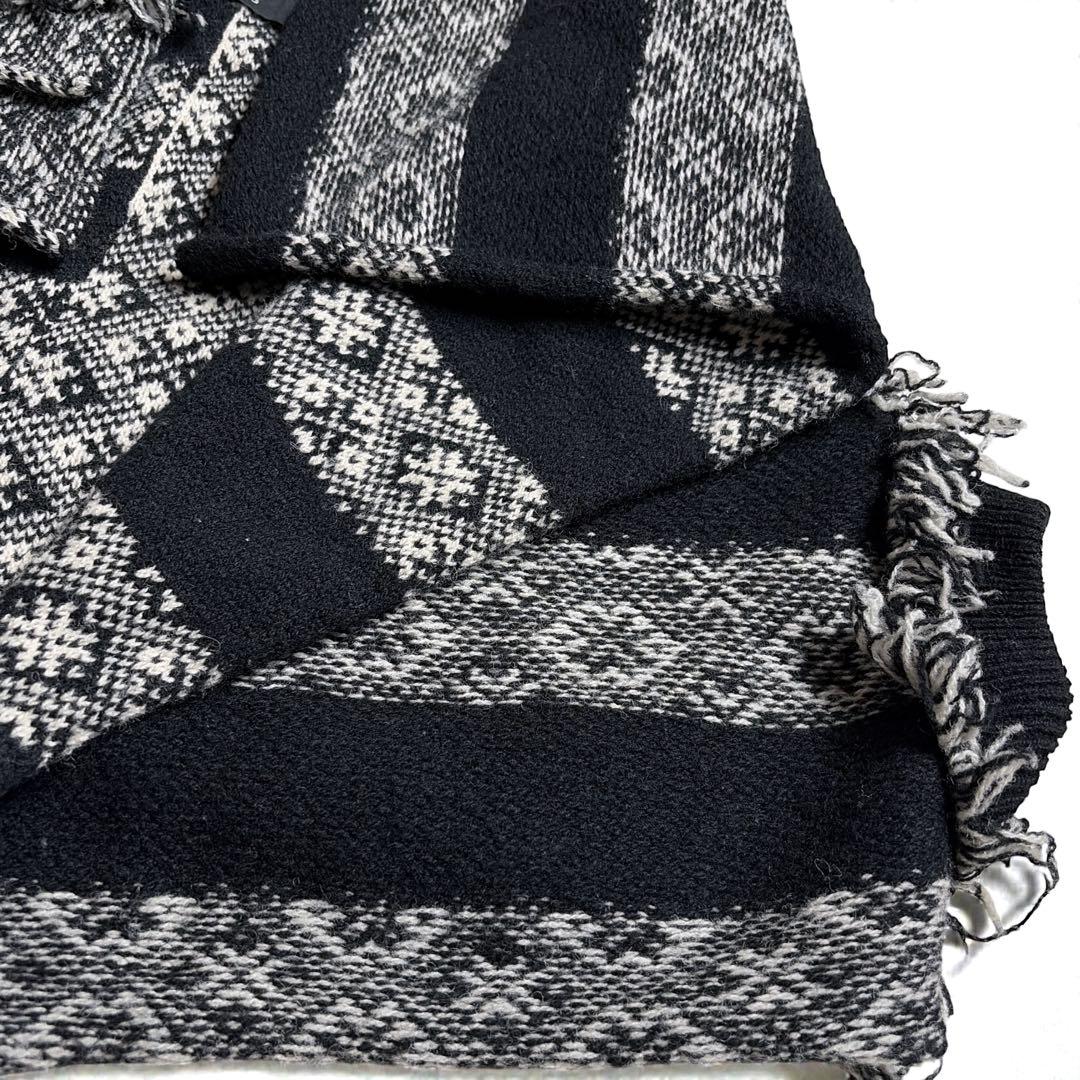 美品 Y's ヨウジヤマモト フリンジ 変形 ニット ベスト ポンチョ ストール