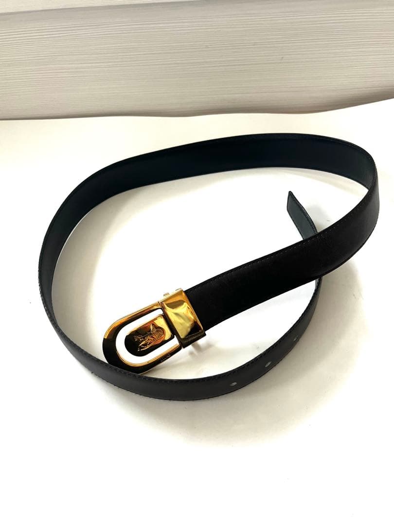 【美品】CELINE セリーヌ ベルト ゴールド金具 ブラウン